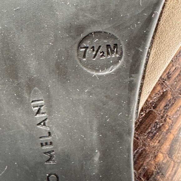 Antonio Melani Womens Metallic Bronze Embossed Leather Heel Pump Size 7.5 - Picture 9 of 12